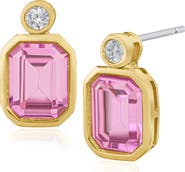 CZ by Kenneth Jay Lane Mixed Cut Cubic Zirconia Stud Earrings