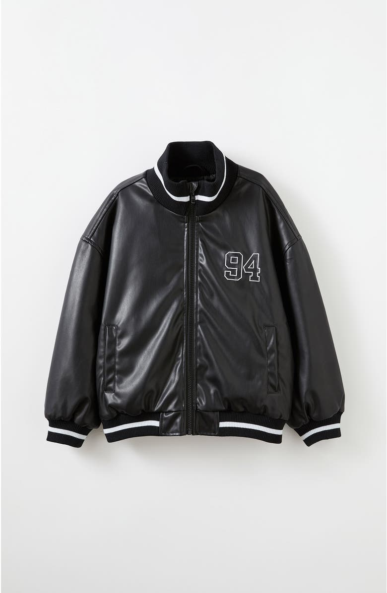 Cotton On Kids Kid's Harry Faux Leather Bomber Jacket, Main, color, 