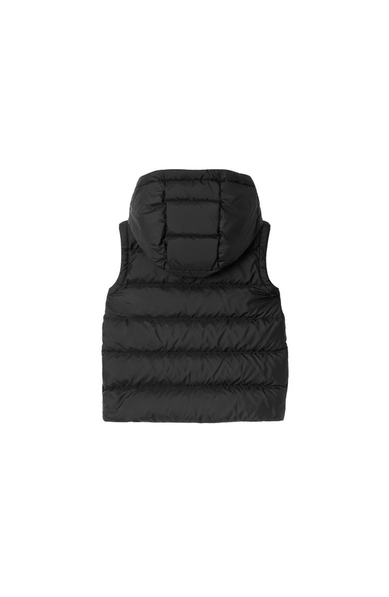 Burberry Nylon Hooded Puffer Gilet, Alternate, color, Black