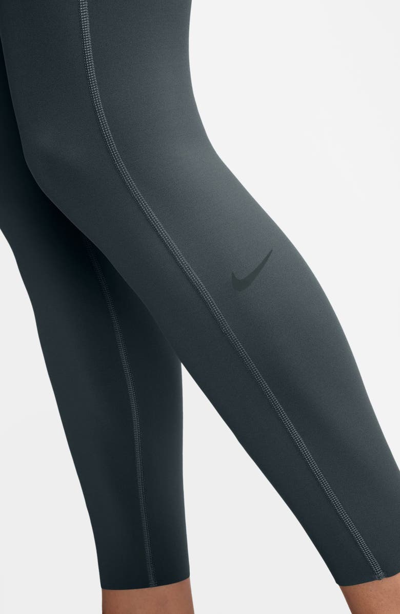 Nike Universa Medium-Support High-Waisted Pocket 7/8 Leggings, Alternate, color, Seaweed/ Black Speckle