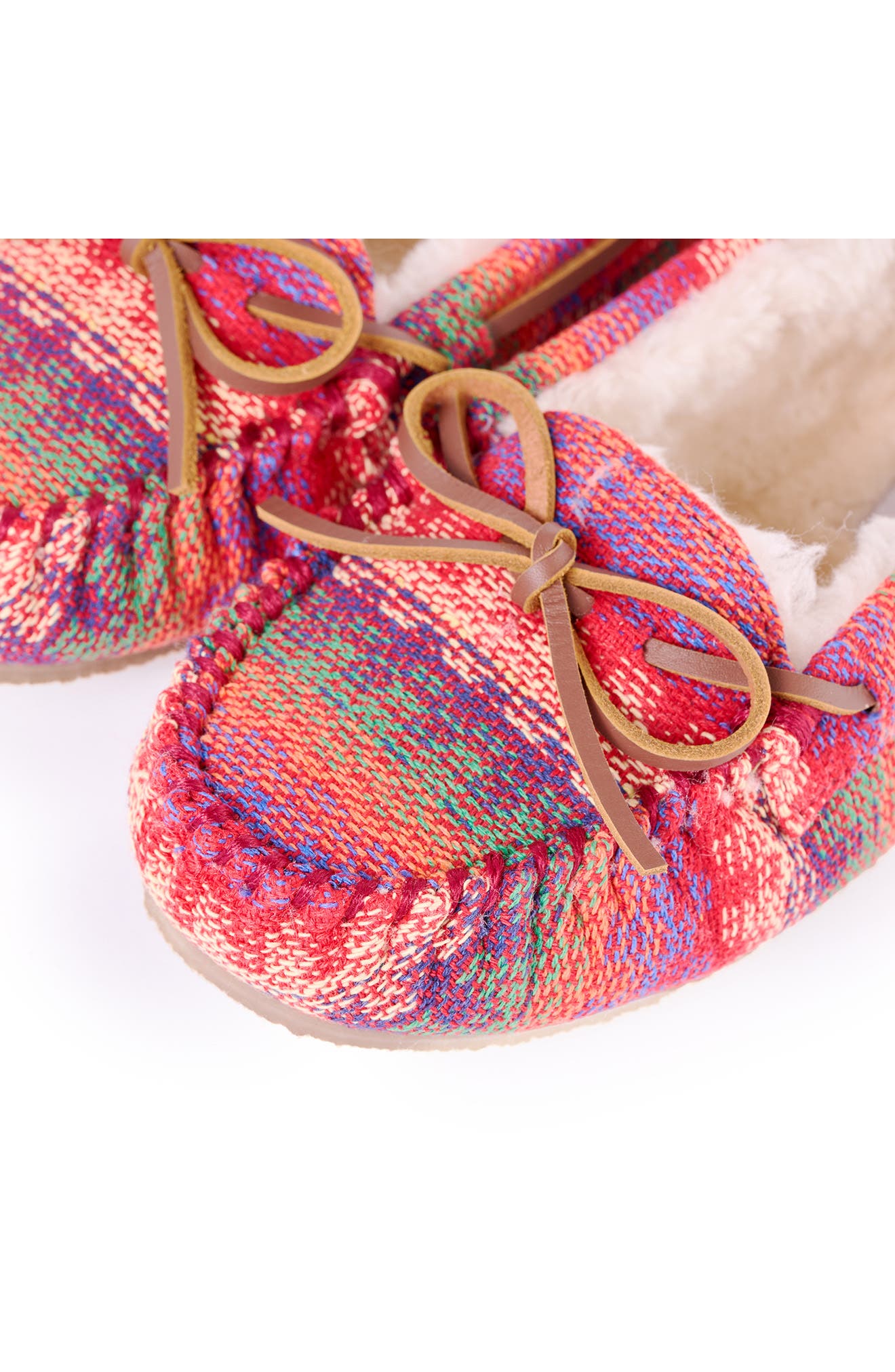Cally Faux Fur Lined Slipper, Alternate, color, HORIZON MULTI