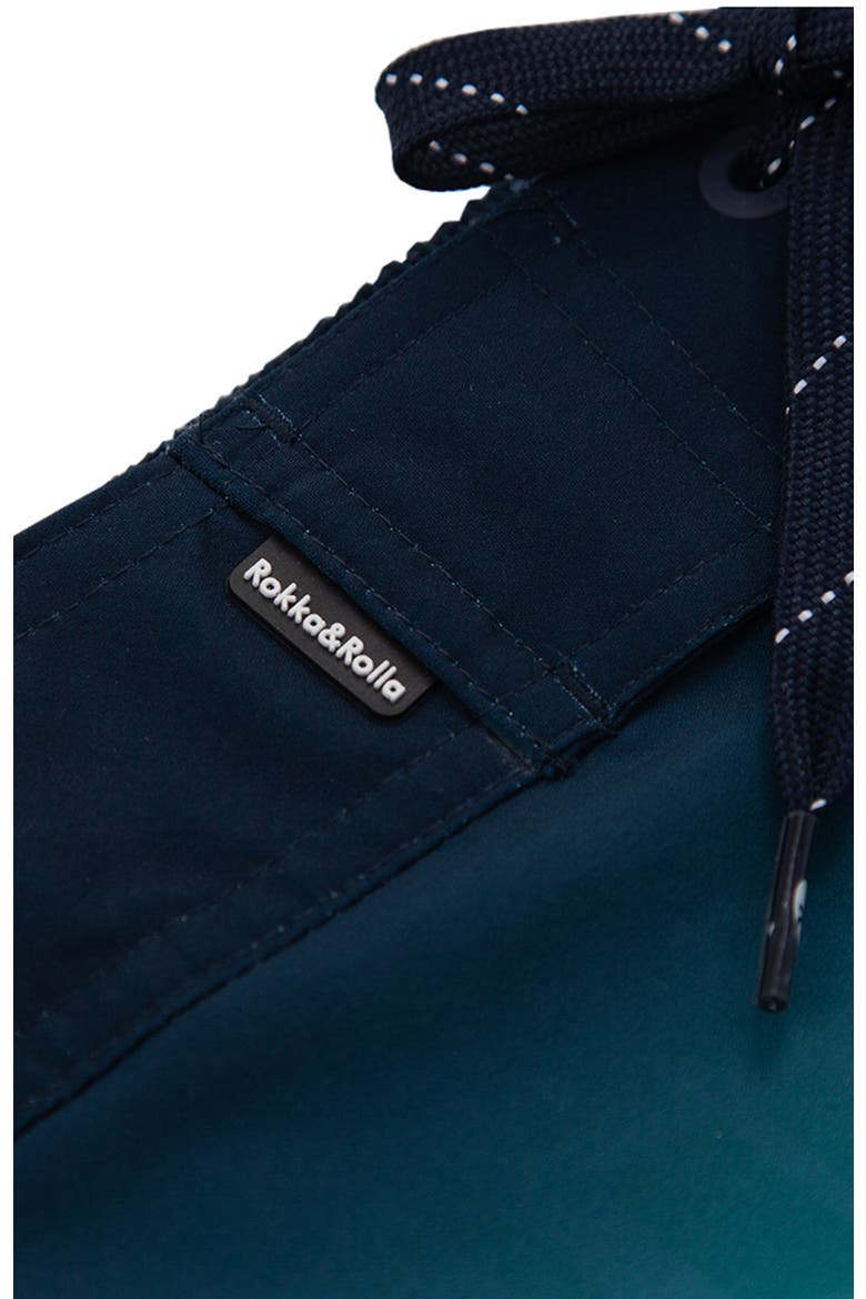 Quick-Dry Swim Trunks with Elastic Waist, Alternate, color, Green vapor