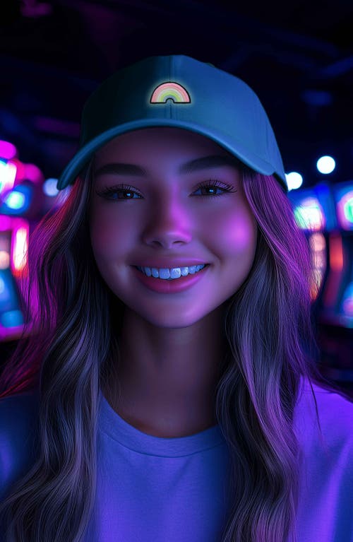Dalix Rainbow Hat In Teal