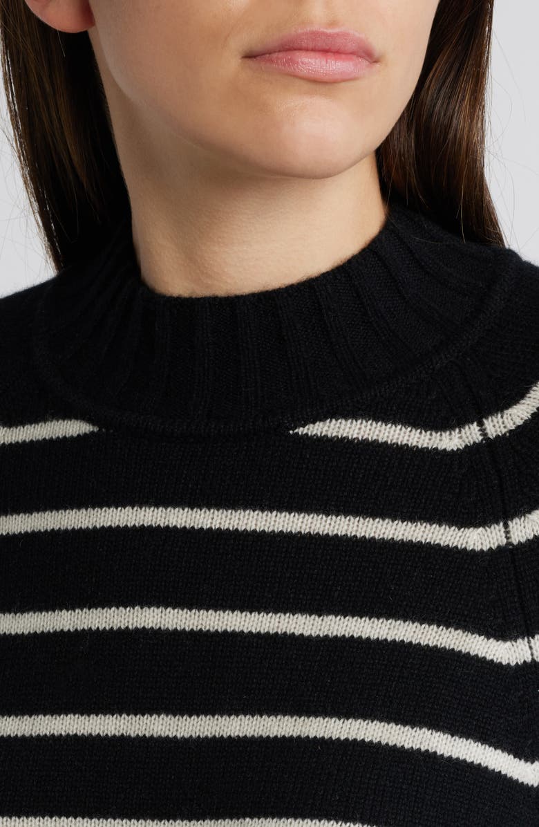 PAIGE Laurel Stripe Fluted Sleeve Sweater, Alternate, color, Black Multi