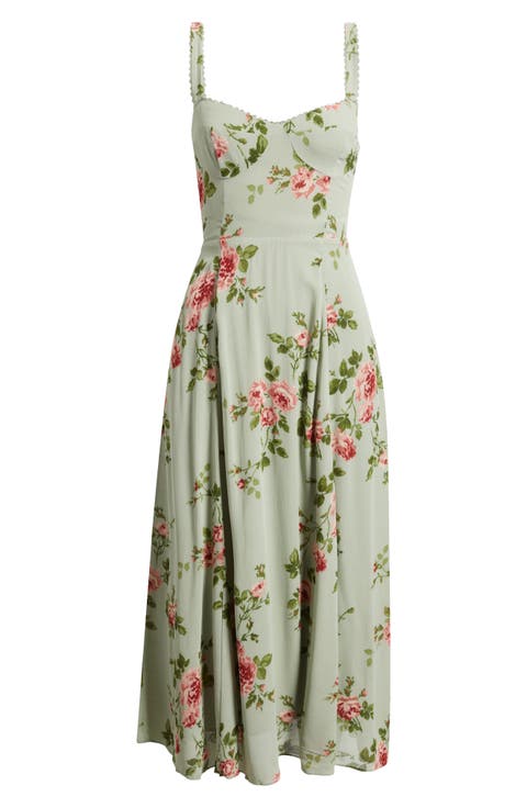 Lela Floral Print Midi Dress