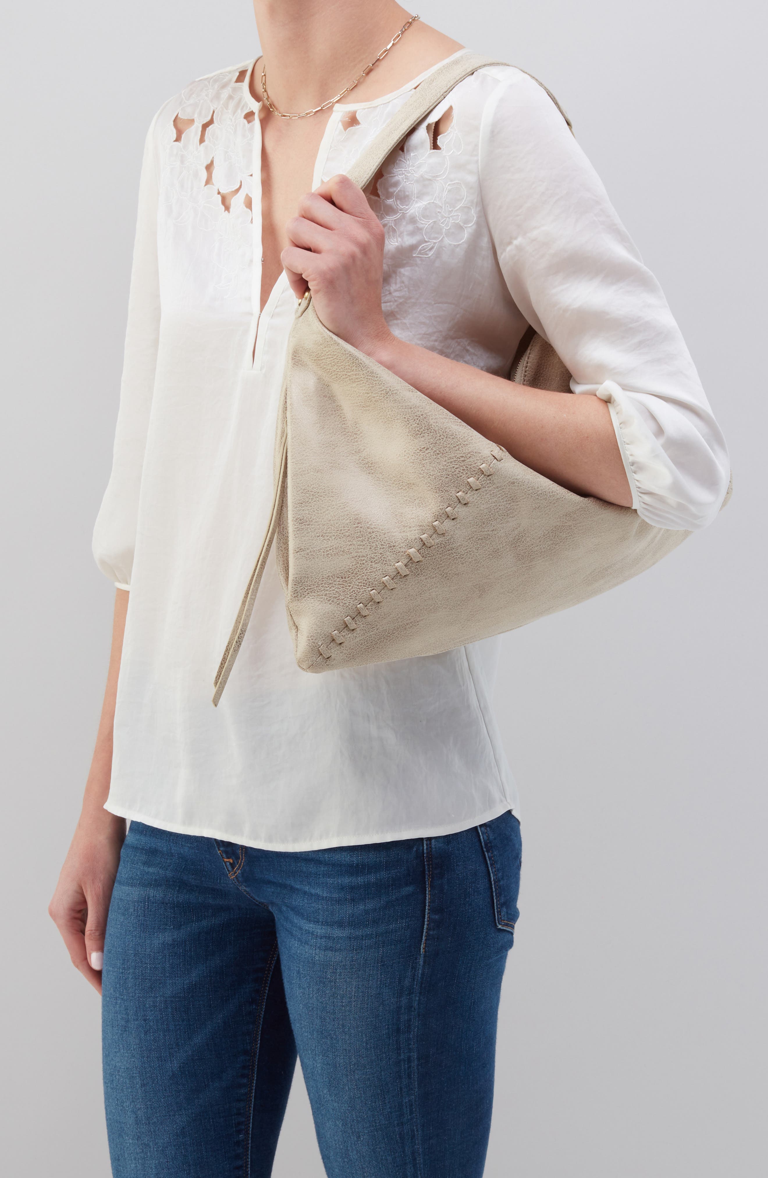 HOBO Paulette Leather Hobo Bag, Alternate, color, 