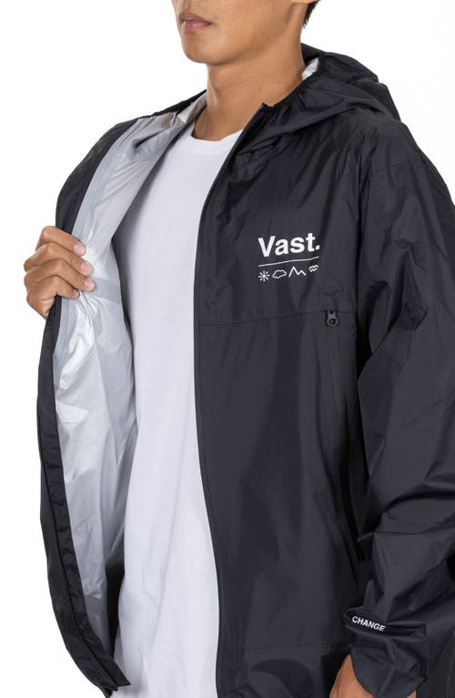 Vast Global Waterproof Rain Jacket In Black