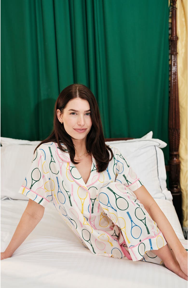 Katie Kime Tennis Time Pants Set, Alternate, color, White