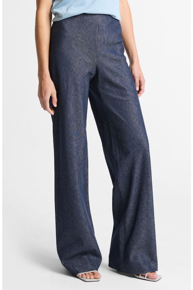 Colette Wide Leg Chambray Pants, Alternate, color, INDIGO