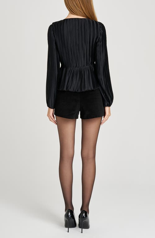 Wayf Lily Velvet Shorts In Black