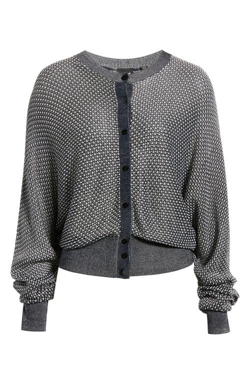 Hugo Boss Boss Furnari Textured Cardigan In Gray