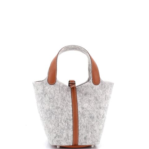 Picotin Lock Bag Felt with Leather PM