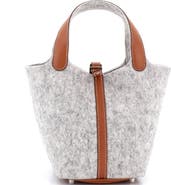 Pre-Owned Hermes Picotin Lock Bag Felt with Leather PM