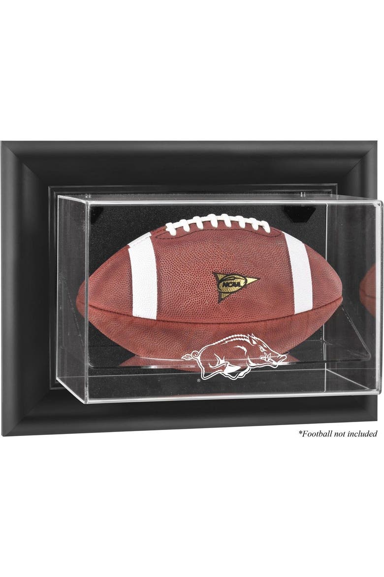 Arkansas Razorbacks Black Framed Wall-Mountable Football Display Case, Main, color, Black