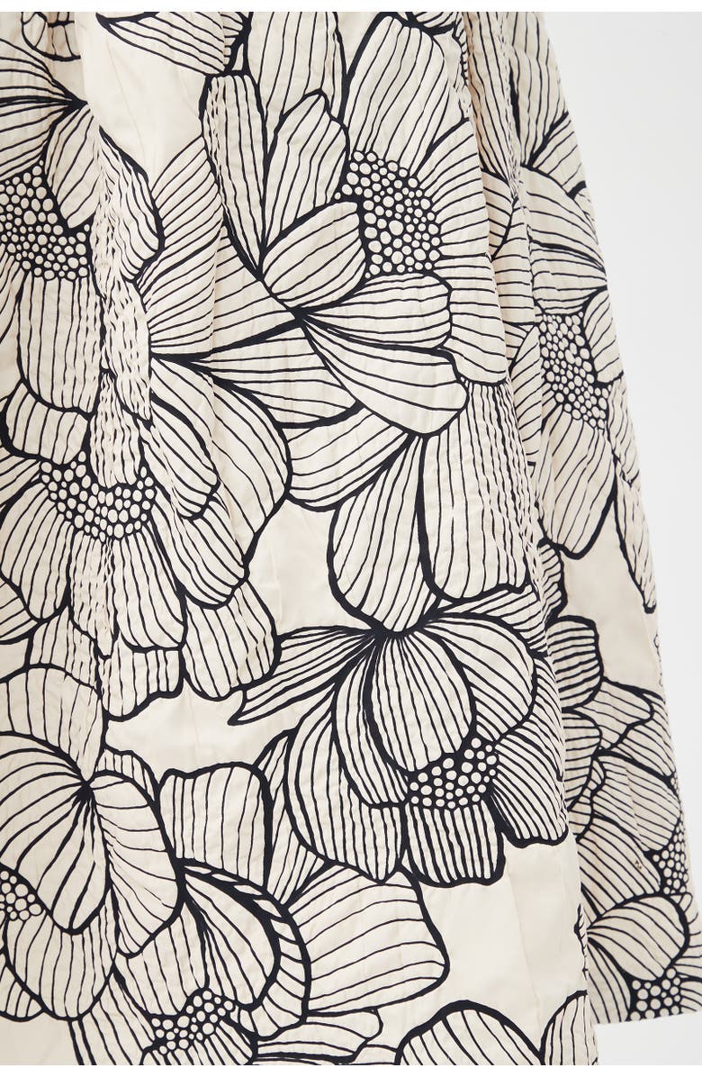 Trina Turk Aurelia A-Line Midi Skirt, Alternate, color, Savanna Sand/Black