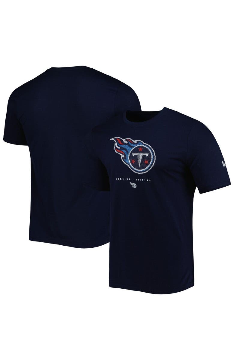 New Era Men's New Era Navy Tennessee Titans Combine Authentic Ball Logo T-Shirt, Main, color, Navy
