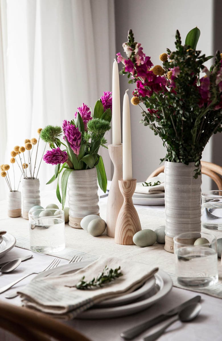 Farmhouse Pottery Small Glazed Stoneware Vase, Alternate, color, White