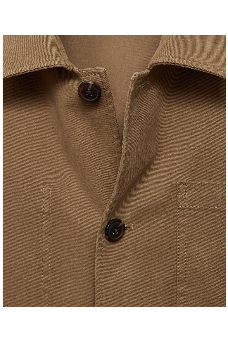 Cotton Blend Twill Overshirt, Alternate, color, KHAKI