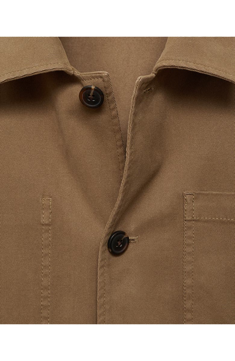 MANGO Cotton Blend Twill Overshirt, Alternate, color,