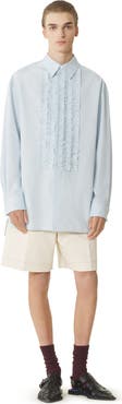 Lanvin Cotton Poplin Bib Front Shirt