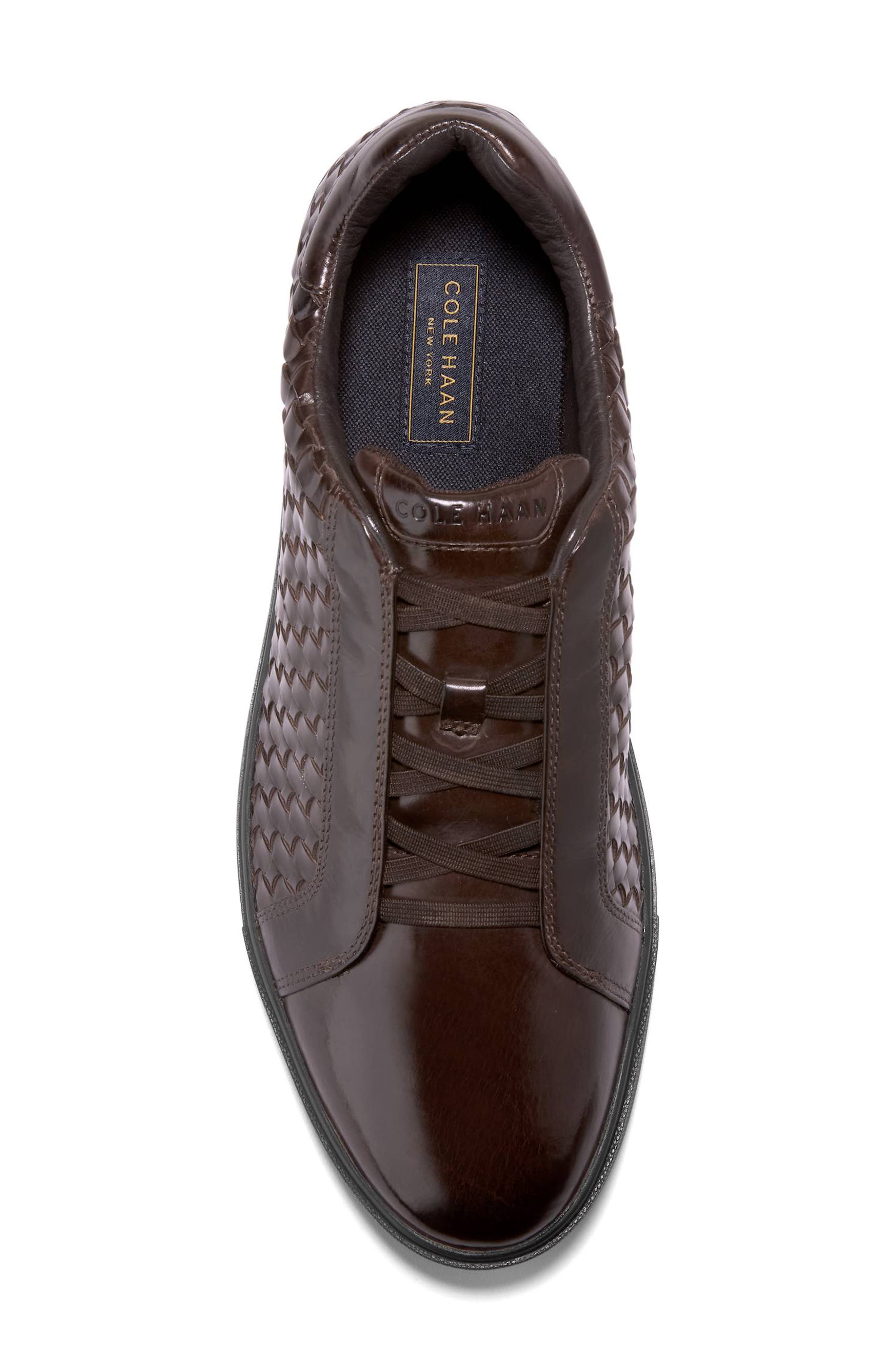 GrandPr%f8 Luxe Woven Slip-On Sneaker, Alternate, color, DARK CHOCOLATE / BLACK