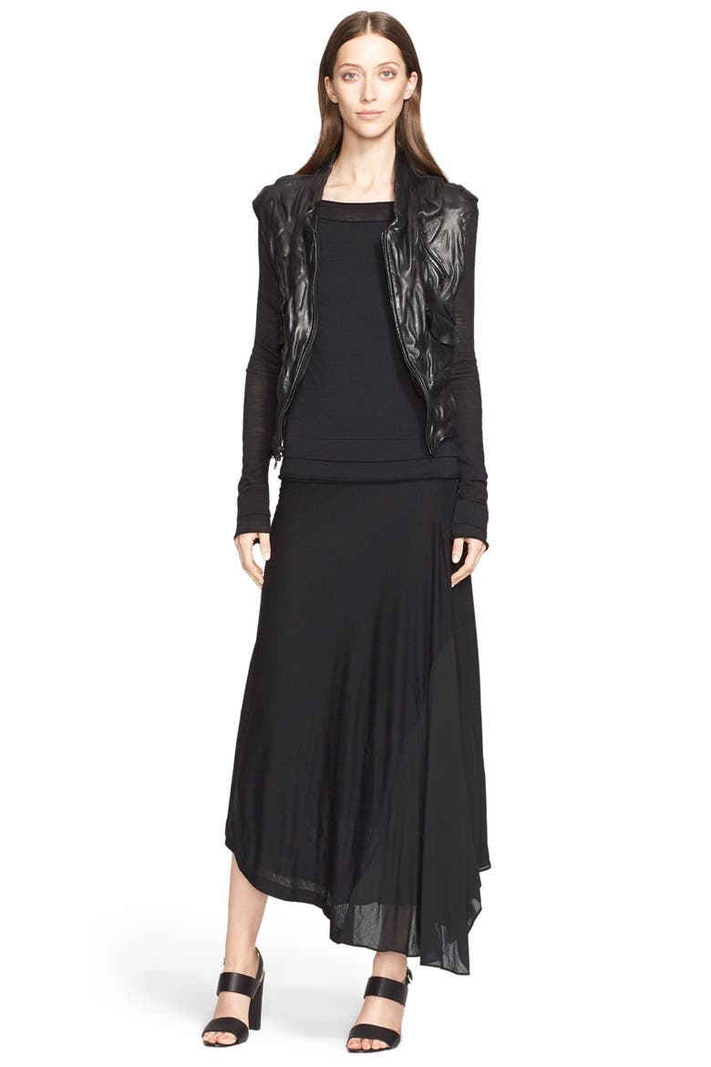 Nappa Leather Vest, Alternate, color, BLACK