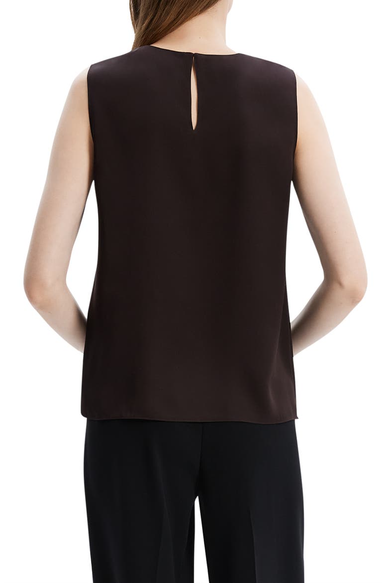 Sleeveless Silk Blouse, Alternate, color, HICKORY