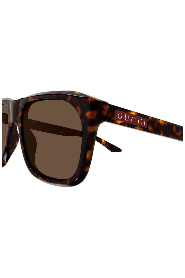 55mm Rectangular Sunglasses, Alternate, color, DARK HAVANA