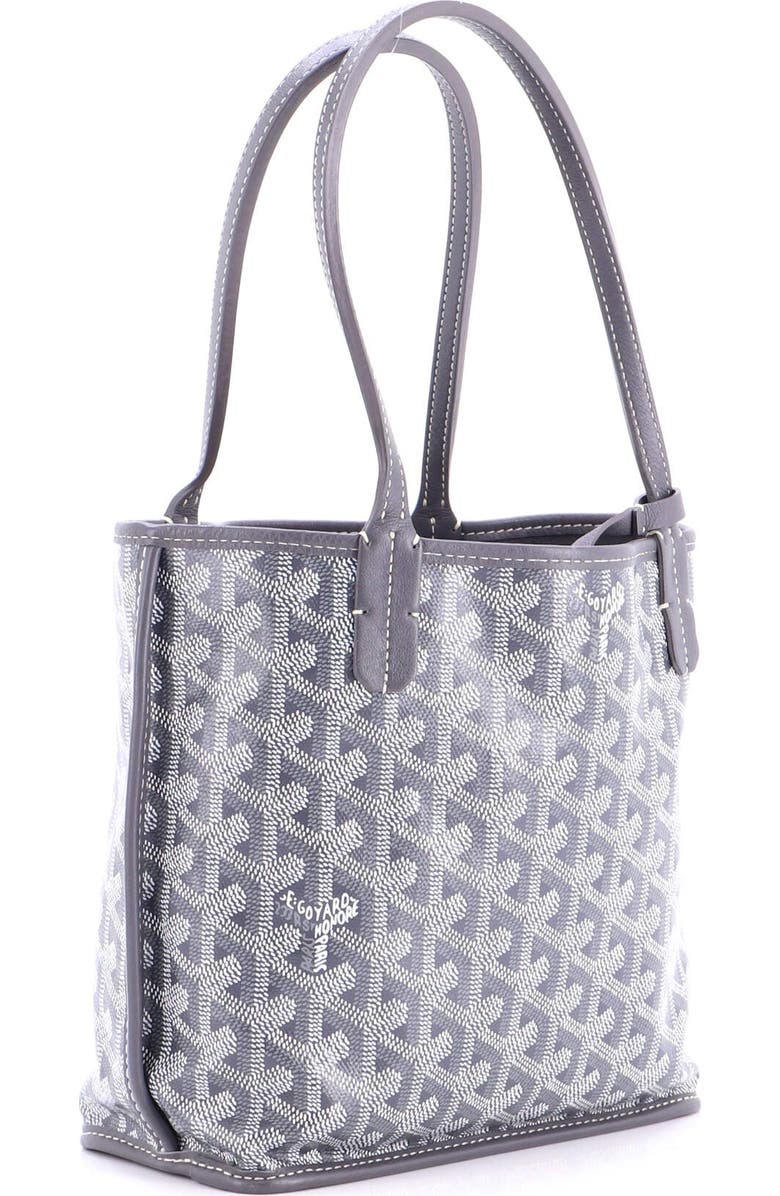 Pre-Owned Goyard Anjou Reversible Tote Coated Canvas Mini, Alternate, color, Gray