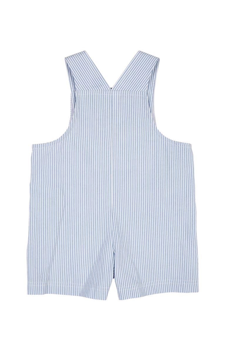 Florence Eiseman Seersucker Shortall With Airplane, Alternate, color, Blue/White