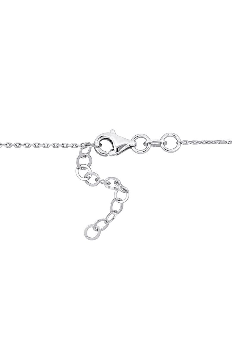 Diamond Circle Pendant Necklace 14k, Alternate, color, White Gold
