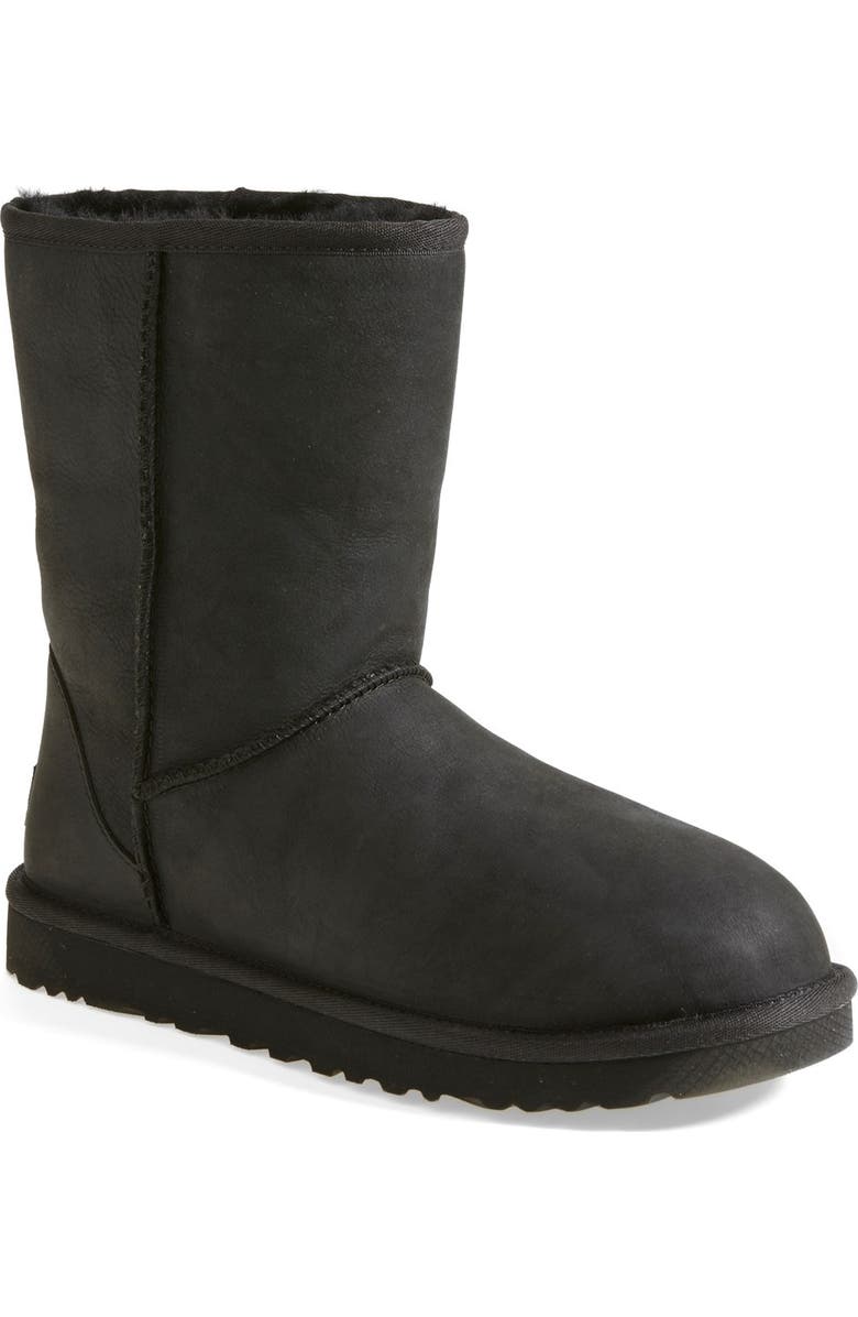 UGG<sup>®</sup> 'Classic Short' Leather Water Resistant Boot, Main, color,