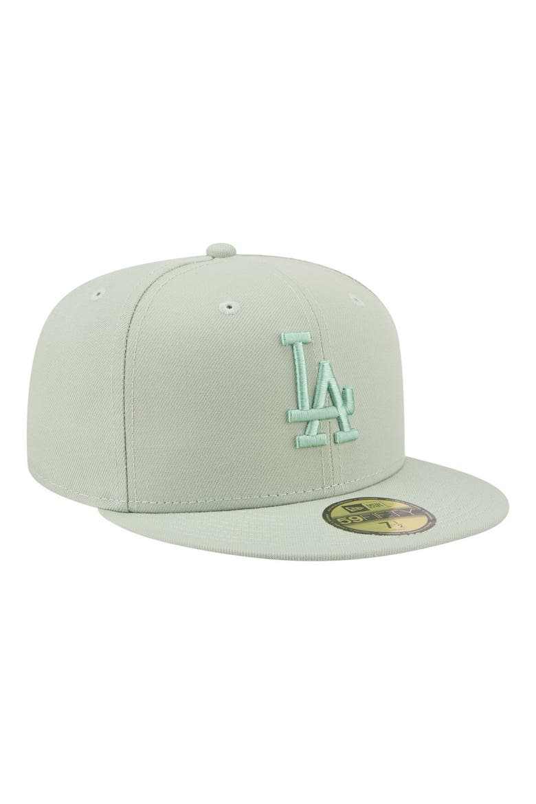 Men's New Era Green Los Angeles Dodgers Color Pack 59FIFTY Fitted Hat, Alternate, color, Green