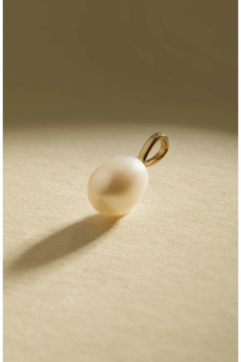 Pearl Charm Necklace, Alternate, color, Gold Vermeil