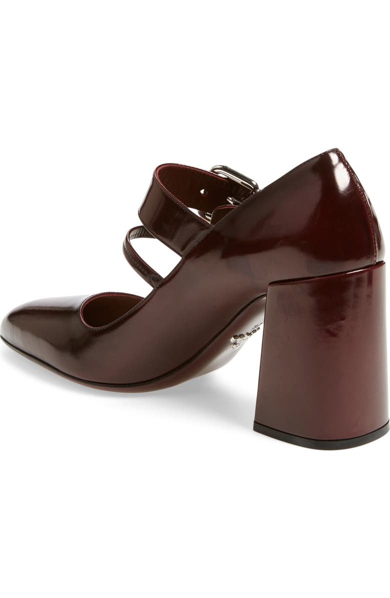 Prada Block Heel Pointy Toe Pump, Alternate, color,