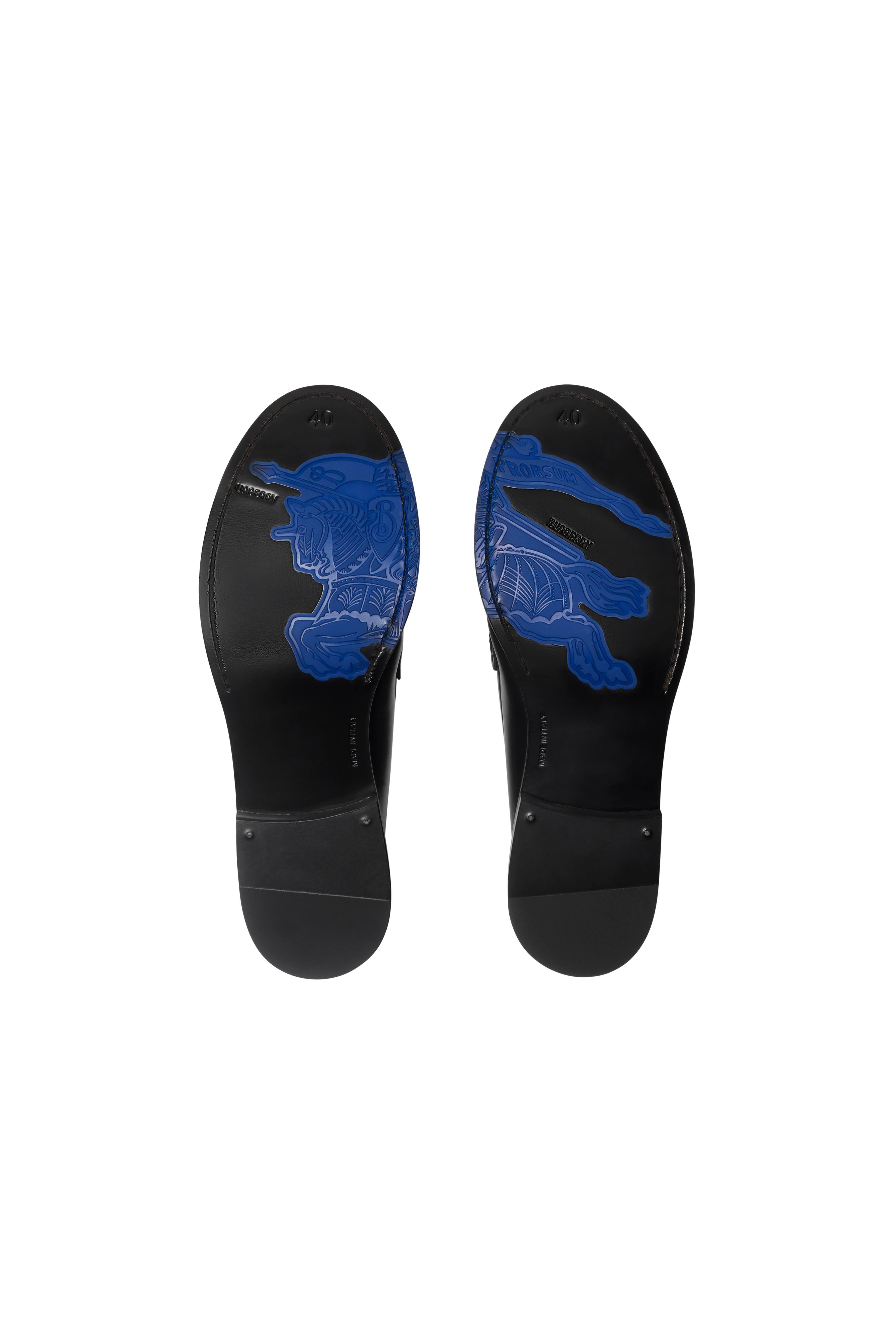 Burberry Women's Leather Cadet Loafers, Alternate, color, Black