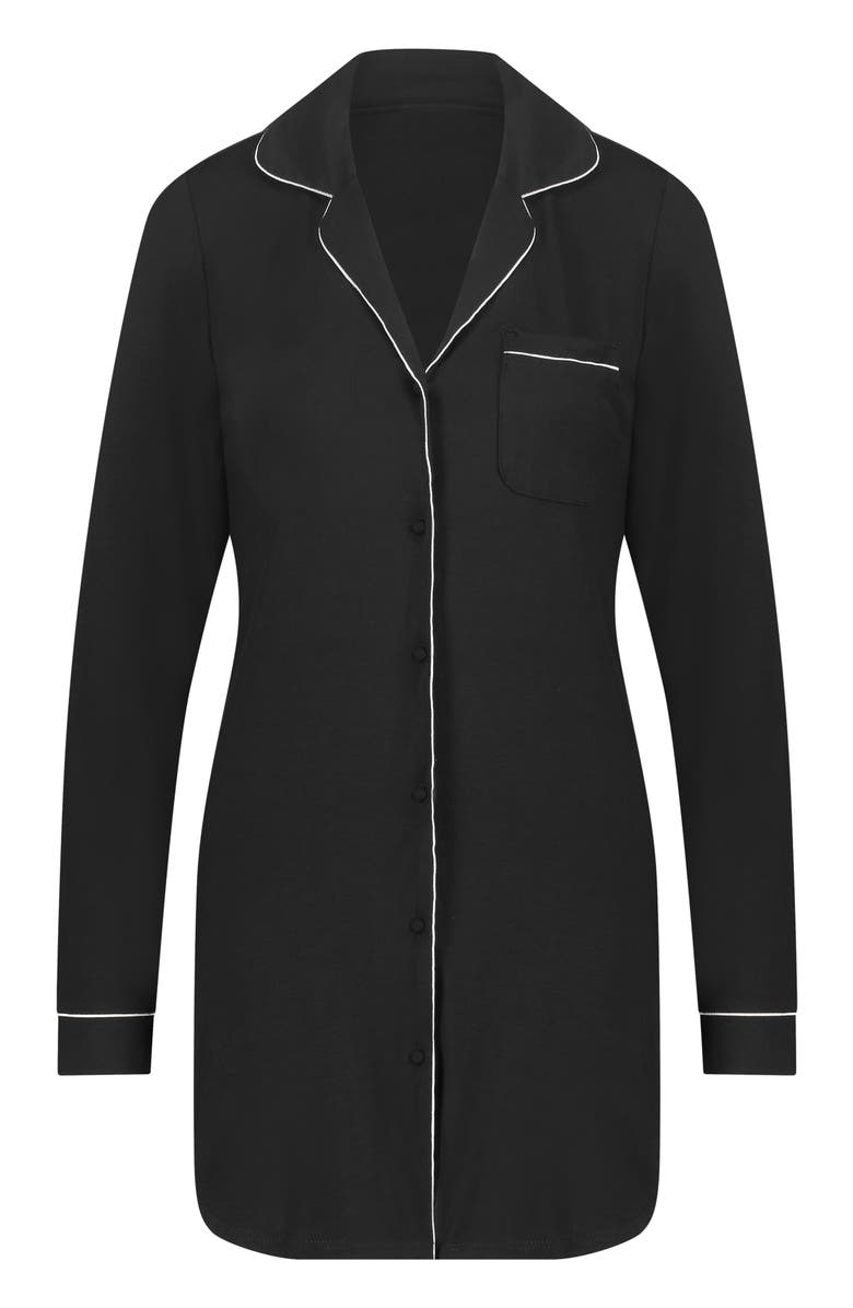 Hunkemöller Essential Jersey Shirtdress, Alternate, color, Black
