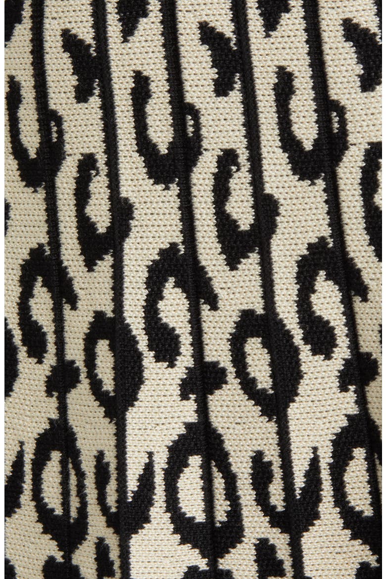 Mija Jacquard Skirt, Alternate, color, BLACK