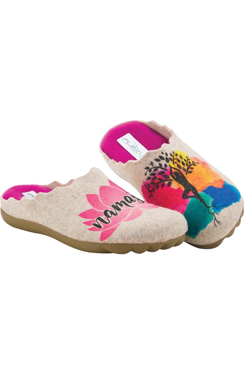 Flexus by Spring Step Namaste Scuff Slipper, Main, color, Sand