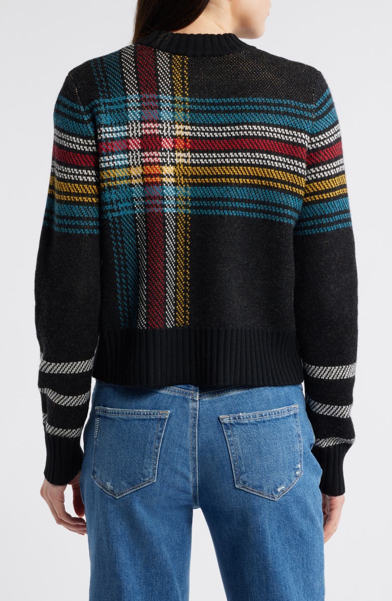 Pendleton Plaid Jacquard Merino Wool Crewneck Sweater, Alternate, color, 