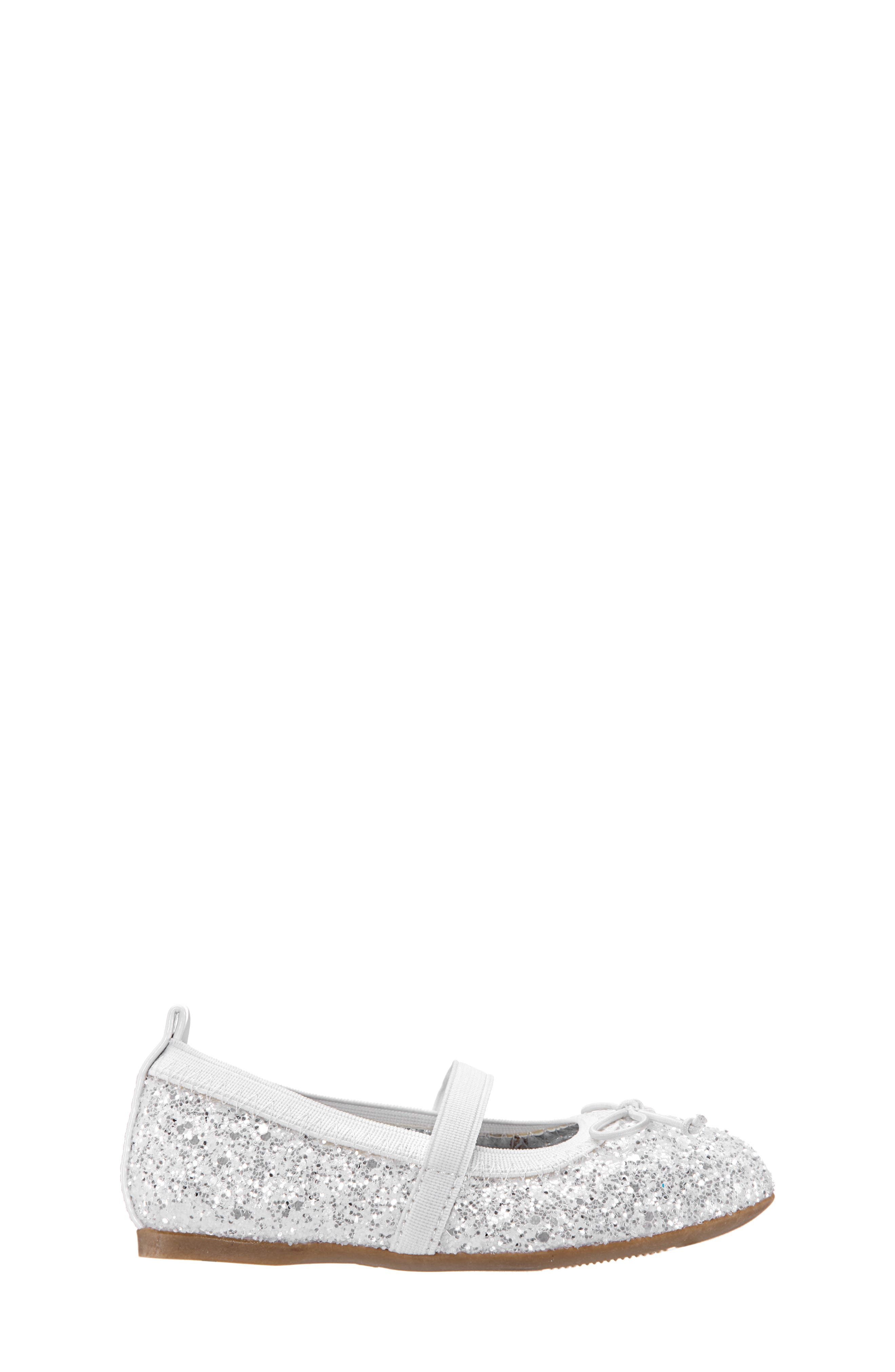 Esther Ballet Flat, Alternate, color, WHITE CHUNKY GLITTER