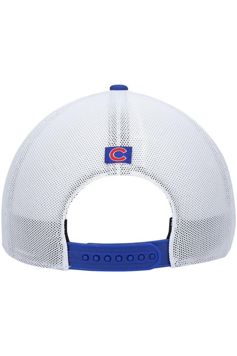 Men's '47 Royal/White Chicago Cubs Burden Trucker Snapback Hat, Alternate, color, Royal