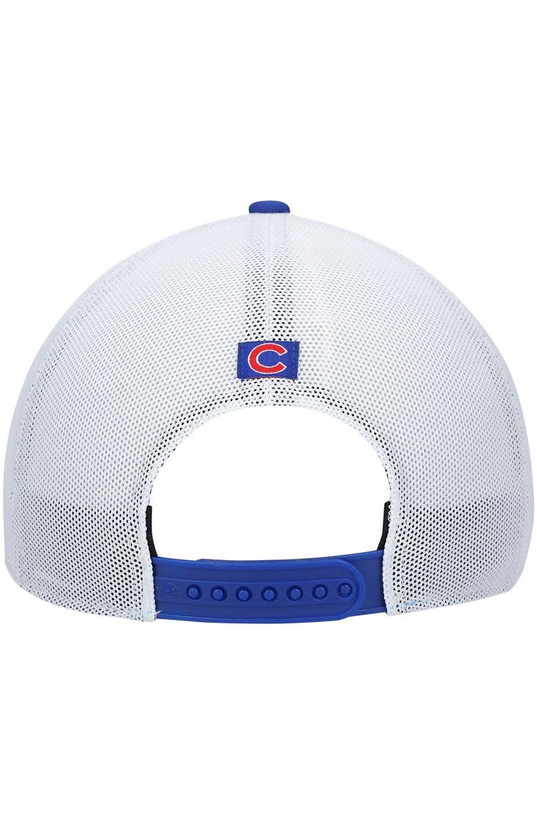 '47 Men's '47 Royal/White Chicago Cubs Burden Trucker Snapback Hat, Alternate, color, 