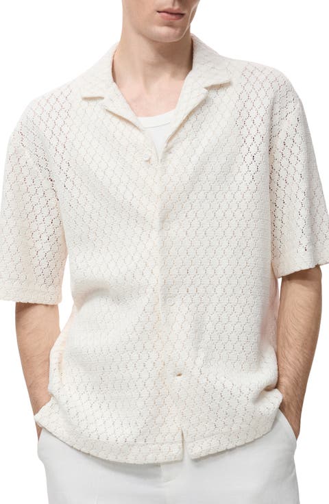 Open Stitch Knit Shirt