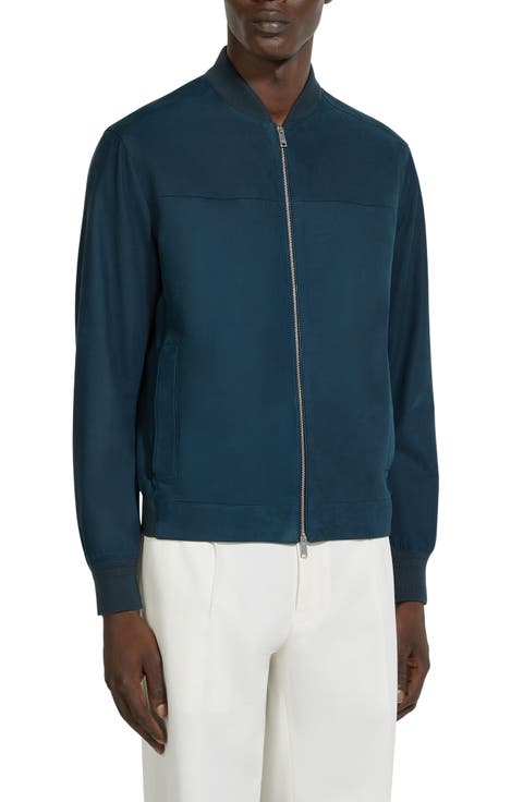 Suede Bomber Jacket