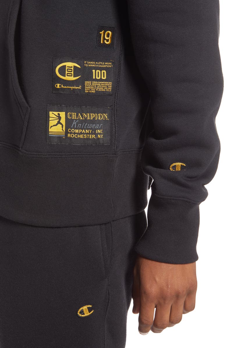 Champion Century Collection Gold 19 Hooded Sweatshirt, Alternate, color, 