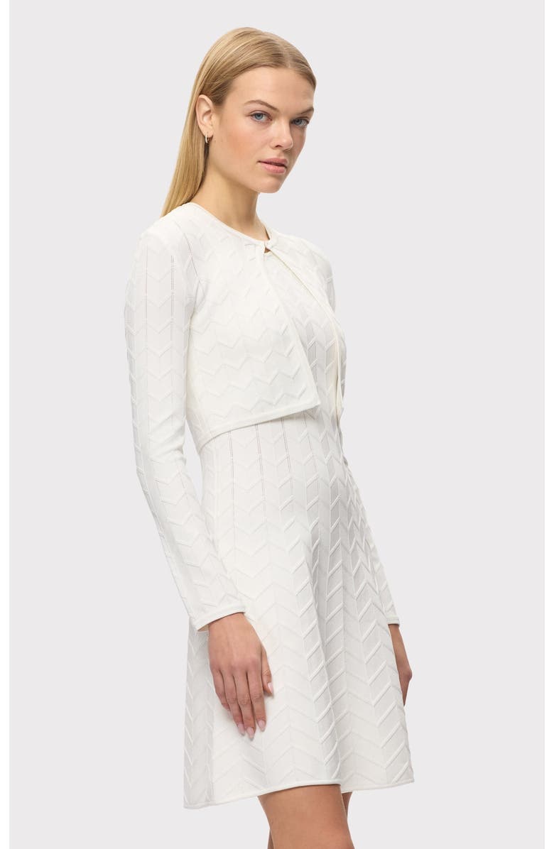 Herve Leger The Ellis Jacket, Alternate, color, Alabaster