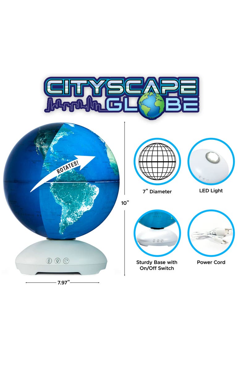 USA Toyz CityScapes Illuminated Globe, Alternate, color, Multi Color