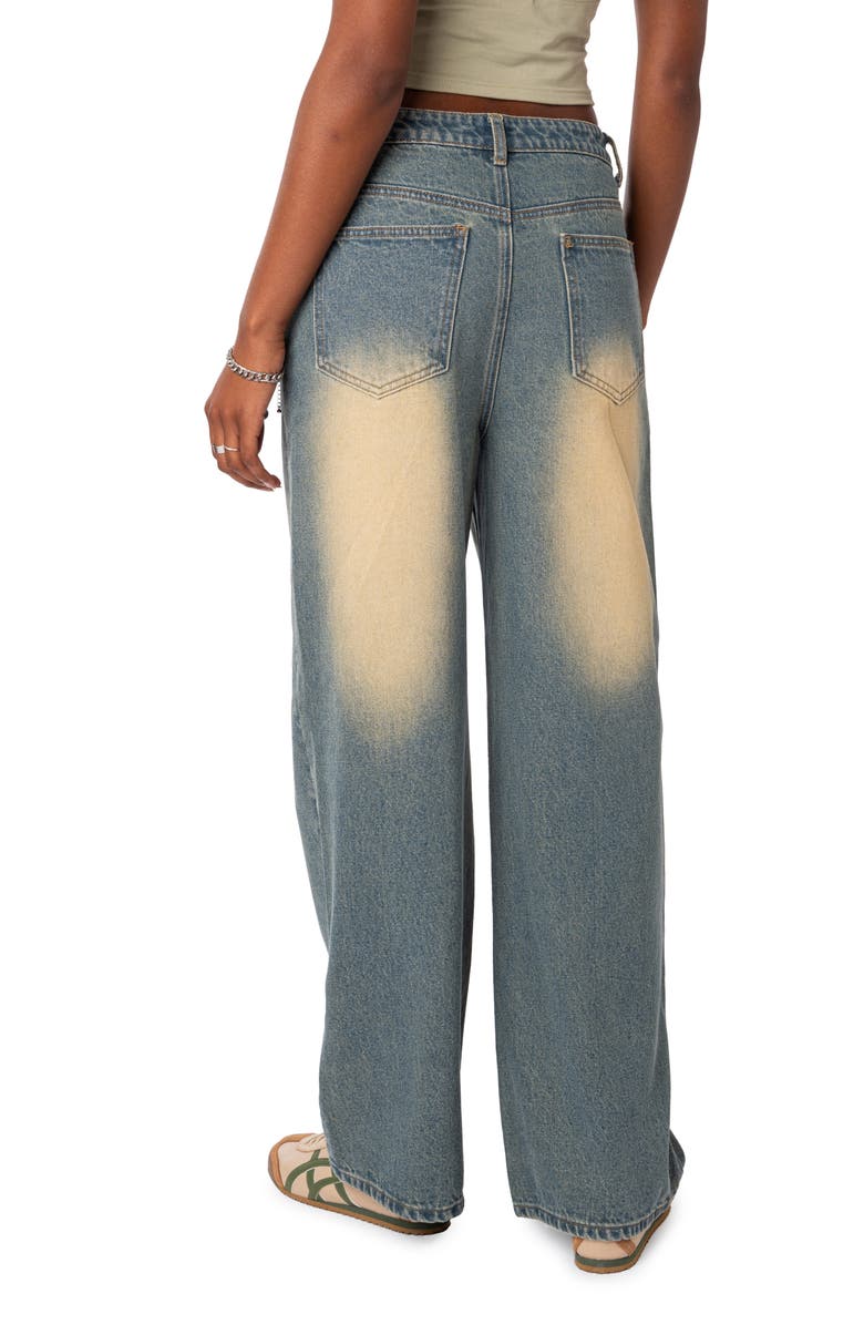 EDIKTED Braya Low Rise Baggy Jeans, Alternate, color, 