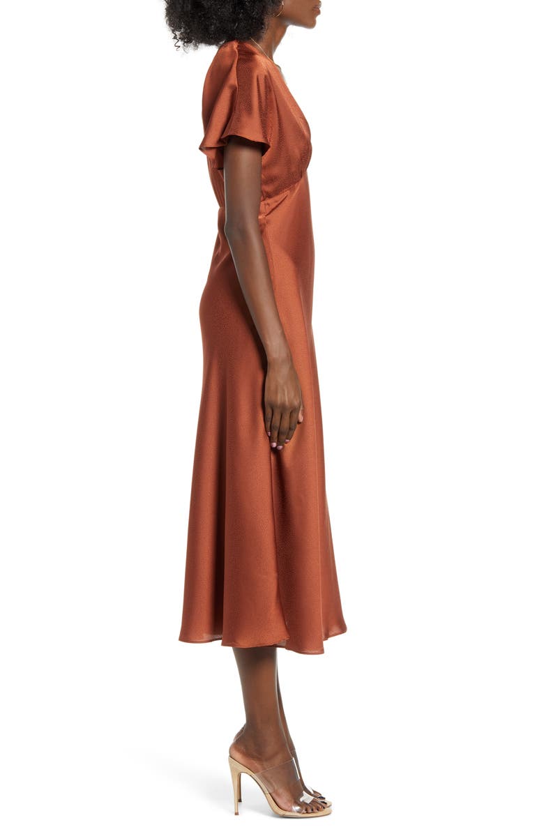All in Favor Jacquard Satin Midi Dress, Alternate, color,